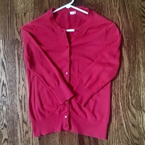JCrew coral cardigan
